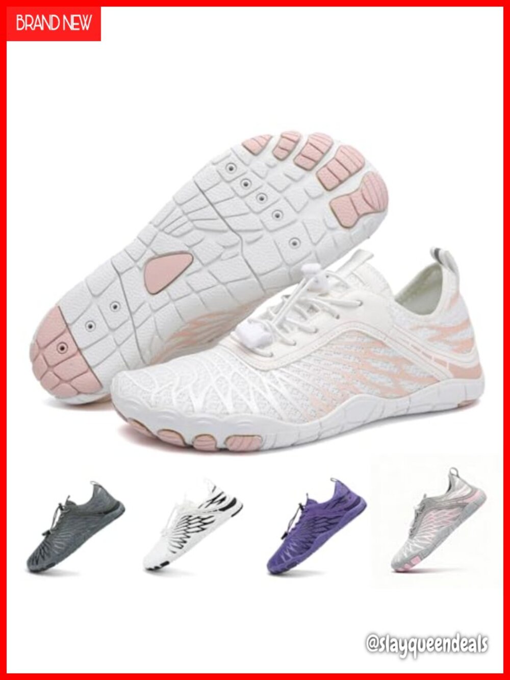 Barefoot Hiking Shoes Women Breathable Non-Slip Wide Toe Athletic Water Shoes